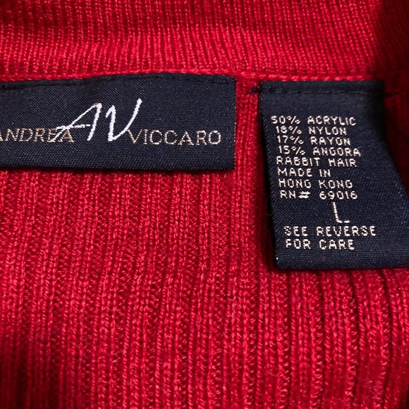 NWOT Vintage Andrea Viccaro Angora Blend Knit Sweater Size L - Picture 5 of 8